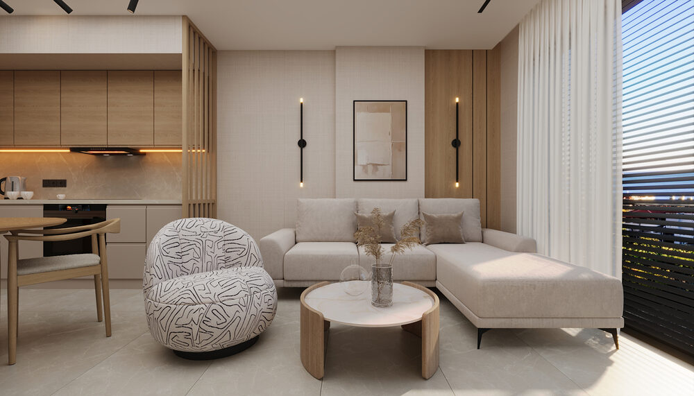 Trendy Cleopatra 2+1 – open-plan living