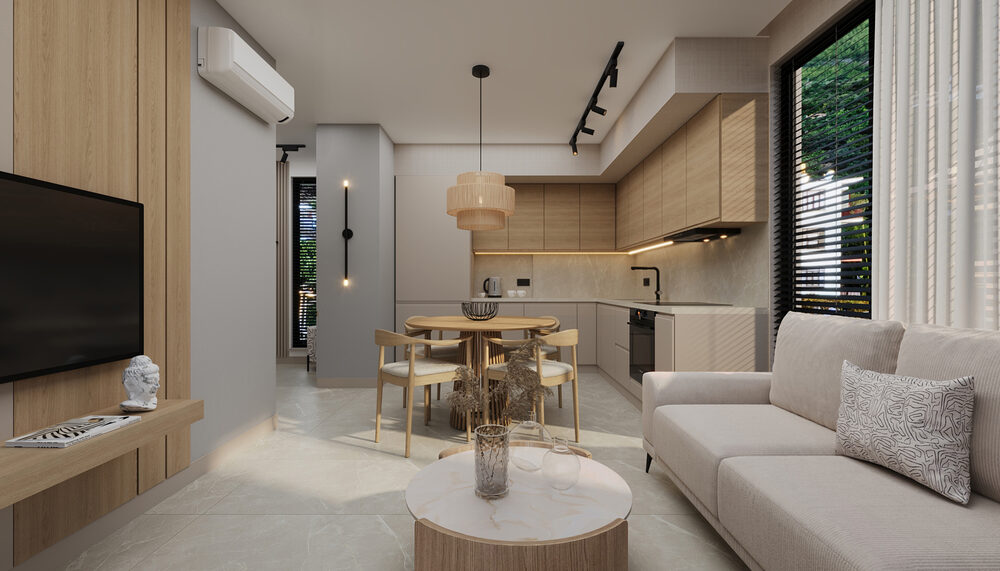 Trendy Cleopatra 1+1 – living room and kitchen